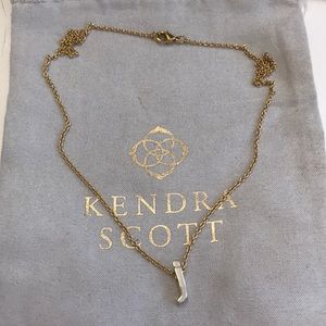 Gold "J" Kendra Scott Charm and Chain